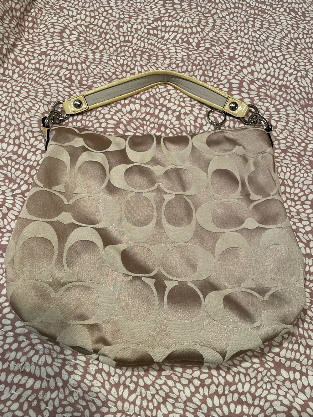 Coach Poppy Signature Double Pocket Hobo Bag - Picture 2 of 12